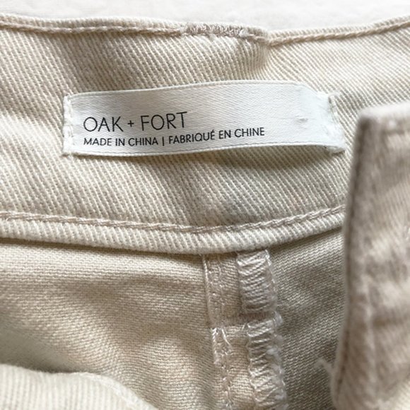 OAK + FORT Cream Wide Leg Pants - Picture 5 of 5